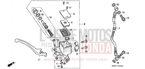 FREIN AVANT MAITRE-CYLINDRE CB250R de 1994